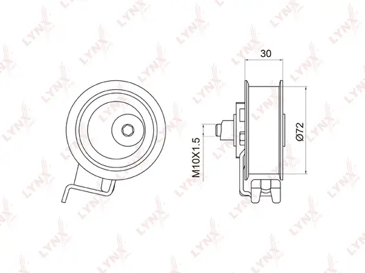 Poulie de tension, courroie crantée LYNXAUTO PB-1008