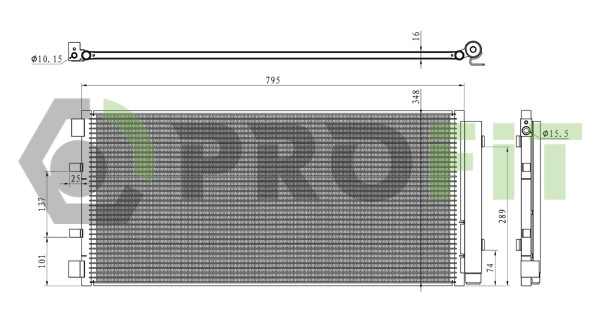 Condenseur, climatisation PROFIT 1770-0376
