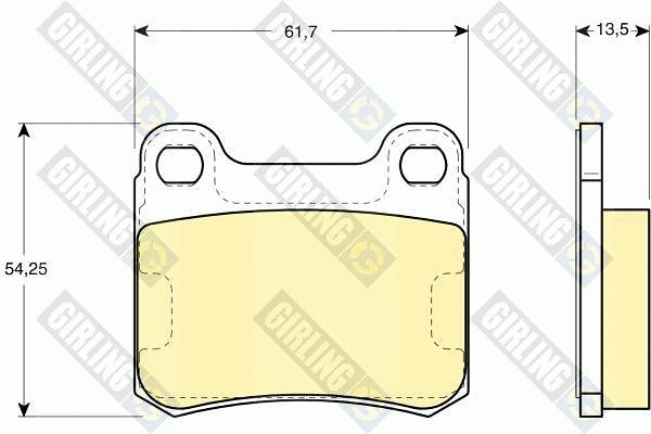 Kit de plaquettes de frein, frein à disque GIRLING 6102942