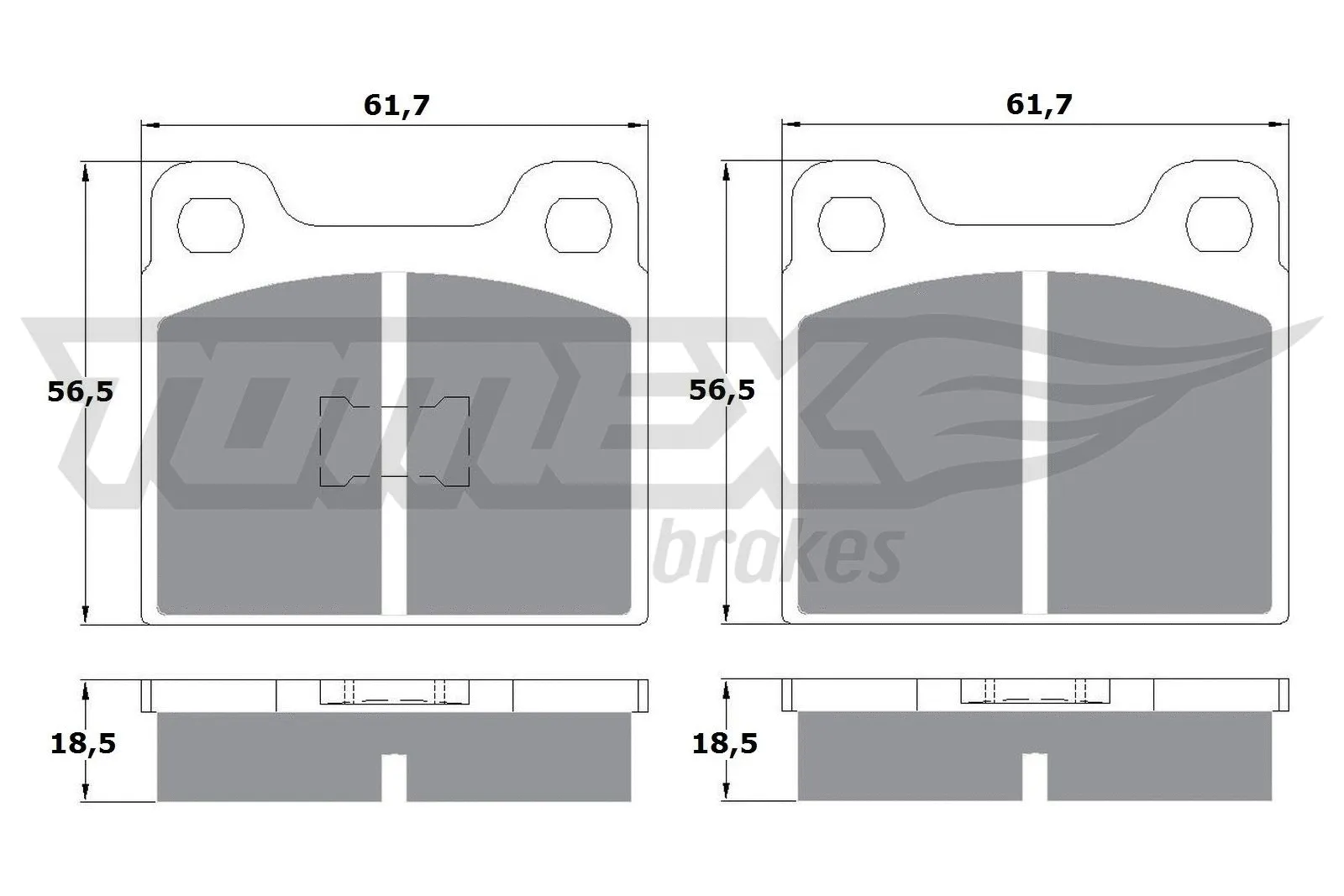Kit de plaquettes de frein, frein à disque TOMEX Brakes TX 10-161