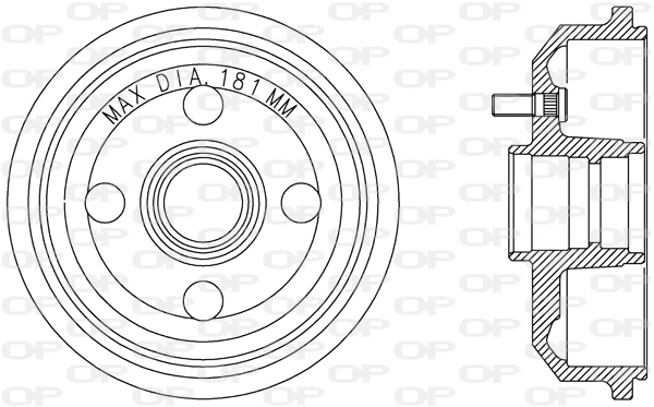 Tambour de frein OPEN PARTS BAD9059.40