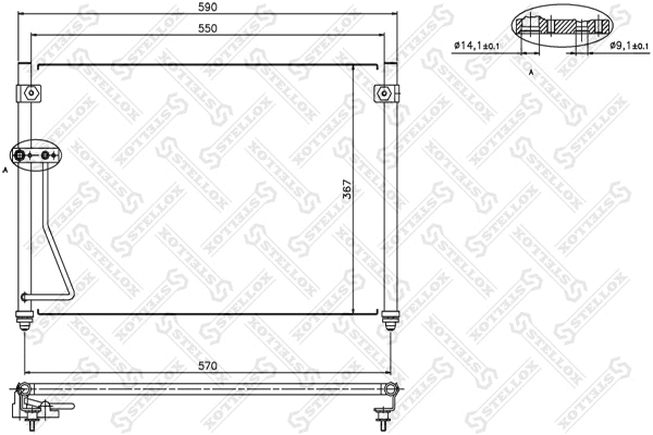 Condenseur, climatisation STELLOX 10-45063-SX