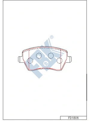 Kit de plaquettes de frein, frein à disque FBK FD1806