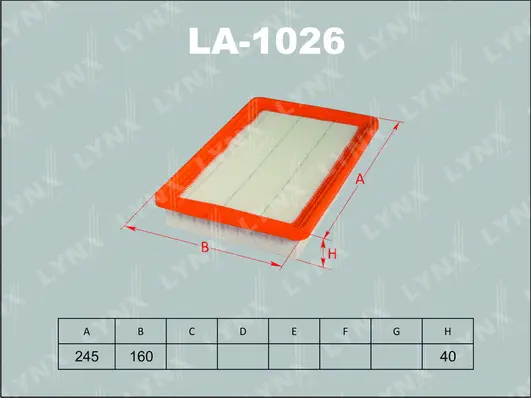 Filtre à air LYNXAUTO LA-1026