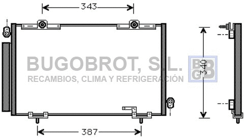 Condenseur, climatisation BUGOBROT 62-TO5250