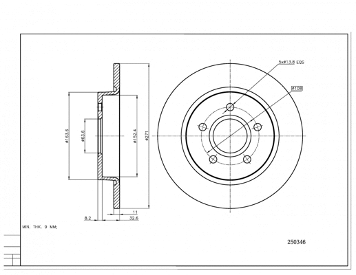Disque de frein HART 250 346