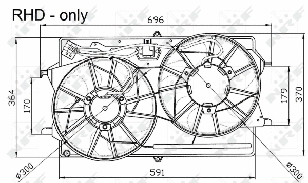 Ventilateur, refroidissement du moteur NRF 47033