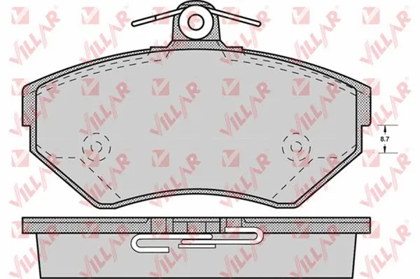Kit de plaquettes de frein, frein à disque VILLAR 626.0719