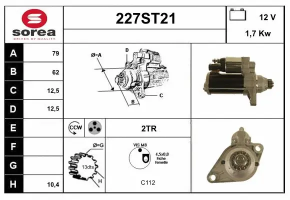Démarreur STARTCAR 227ST21