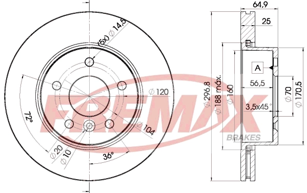 Disque de frein FREMAX BD-2817