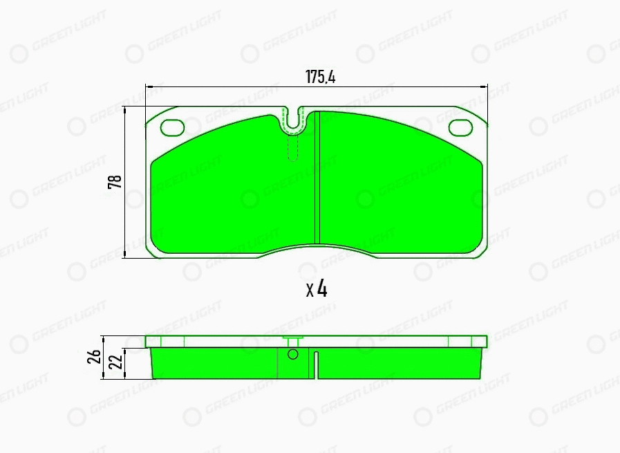 Kit de plaquettes de frein, frein à disque Automotive Adriado GLBP024HD
