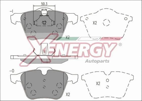 Kit de plaquettes de frein, frein à disque AP XENERGY X41236