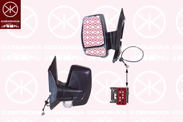 Rétroviseur extérieur KLOKKERHOLM 25011042