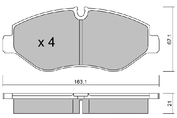 Kit de plaquettes de frein, frein à disque AISIN BPVW-1001