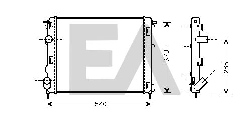 Radiateur, refroidissement du moteur EACLIMA 31R60123
