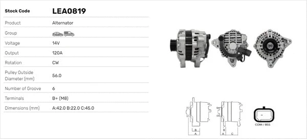 Alternateur LUSA LEA0819