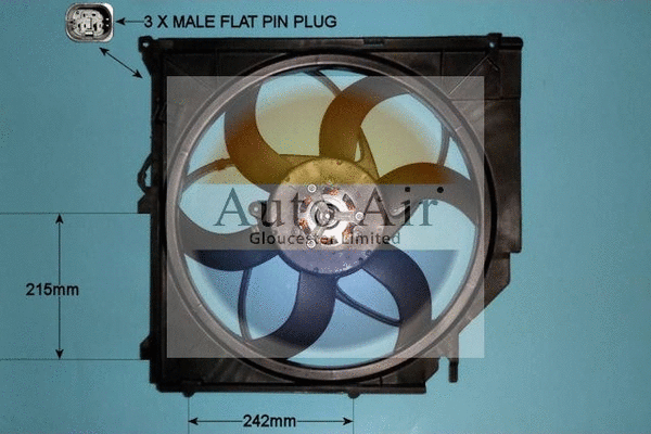 Moteur électrique, ventilateur pour radiateurs AUTO AIR GLOUCESTER 05-1043