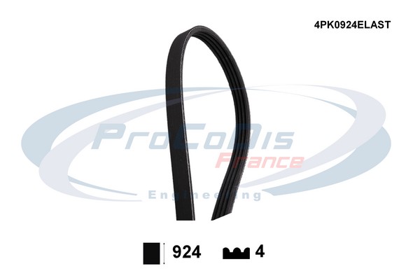 Courroie trapézoïdale à nervures PROCODIS FRANCE 4PK0924ELAST