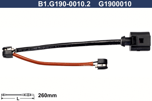 Contact d'avertissement, usure des plaquettes de frein GALFER B1.G190-0010.2