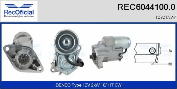 Démarreur RECOFICIAL REC6044100.0