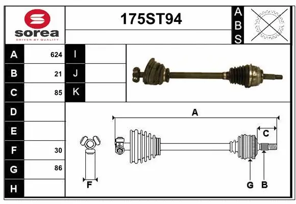 Arbre de transmission STARTCAR 175ST94