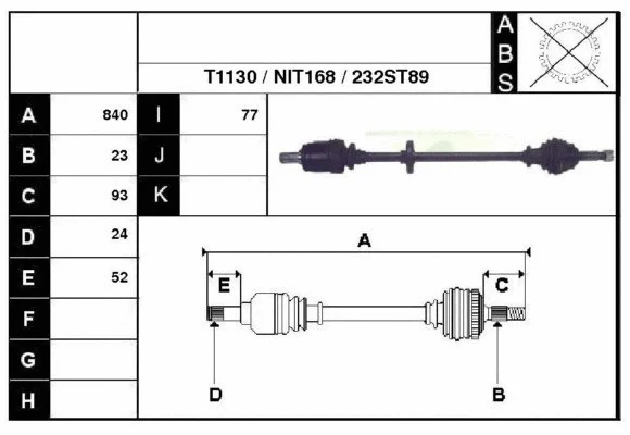 Arbre de transmission Technika 87232
