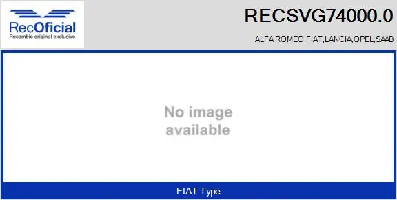 Vanne EGR RECOFICIAL RECSVG74000.0