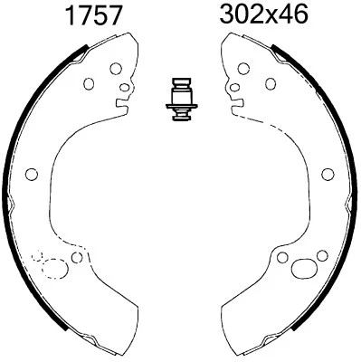 Jeu de mâchoires de frein BSF 01757