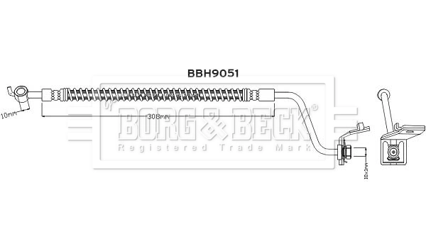 Flexible de frein BORG & BECK BBH9051