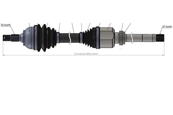 Arbre de transmission SERCORE 221813