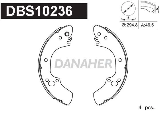 Jeu de mâchoires de frein DANAHER DBS10236