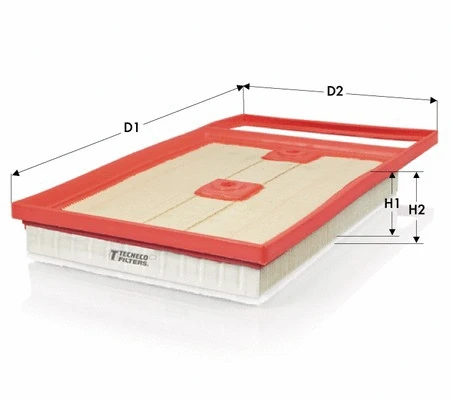 Filtre à air TECNECO FILTERS AR1487PMS