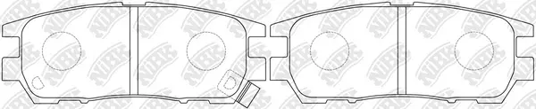 Kit de plaquettes de frein, frein à disque NiBK PN3280