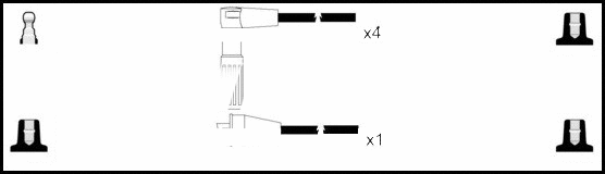 Kit de câbles d'allumage LEMARK HOES1073