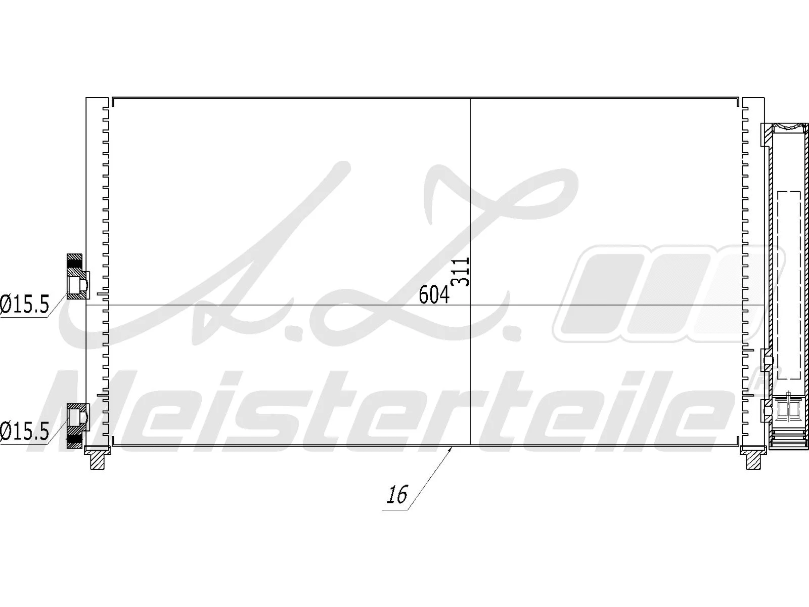 Condenseur, climatisation A.Z. Meisterteile AZMT-45-030-1184