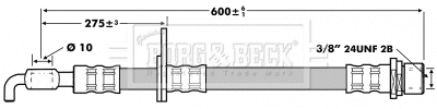 Flexible de frein BORG & BECK BBH7214