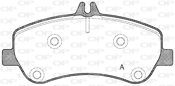Kit de plaquettes de frein, frein à disque OPEN PARTS BPA1377.00