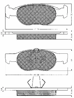 Kit de plaquettes de frein, frein à disque BSF 10531