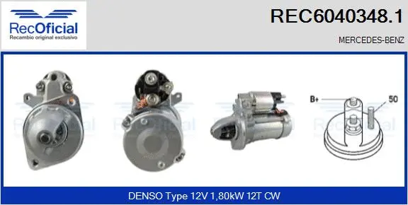 Démarreur RECOFICIAL REC6040348.1