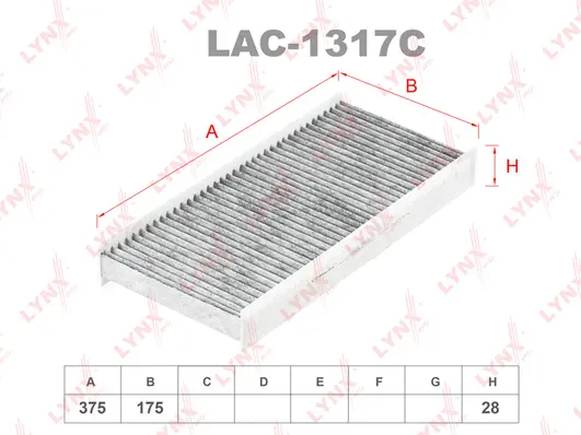 Filtre, air de l'habitacle LYNXAUTO LAC-1317C