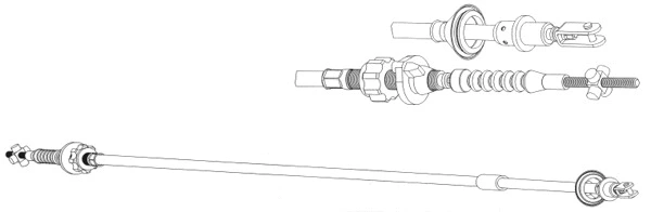 Tirette à câble, commande d'embrayage CEF CT01164