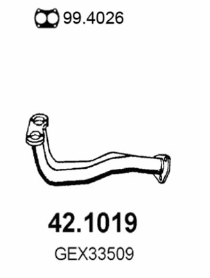 Tuyau d'échappement ASSO 42.1019