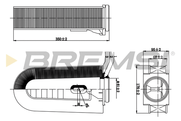 Filtre à air BREMSI FA0632