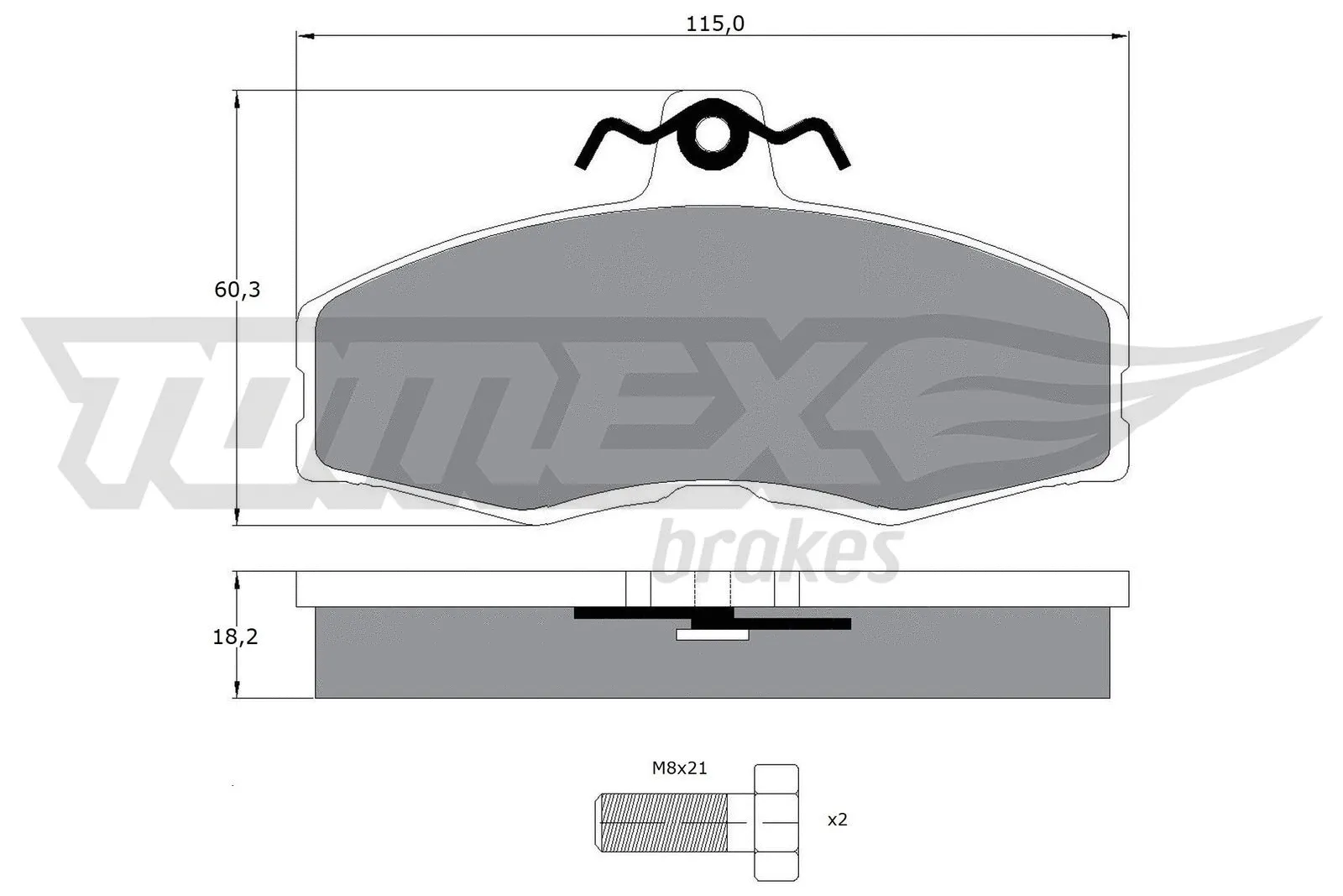 Kit de plaquettes de frein, frein à disque TOMEX Brakes TX 10-27