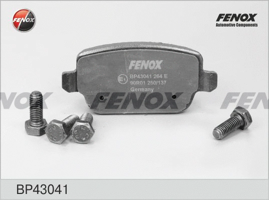 Kit de plaquettes de frein, frein à disque FENOX BP43041