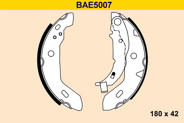 Jeu de mâchoires de frein BARUM BAE5007
