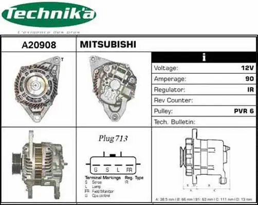 Alternateur Technika A20908