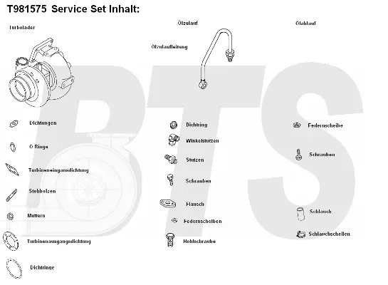 Turbocompresseur, suralimentation BTS Turbo T981575