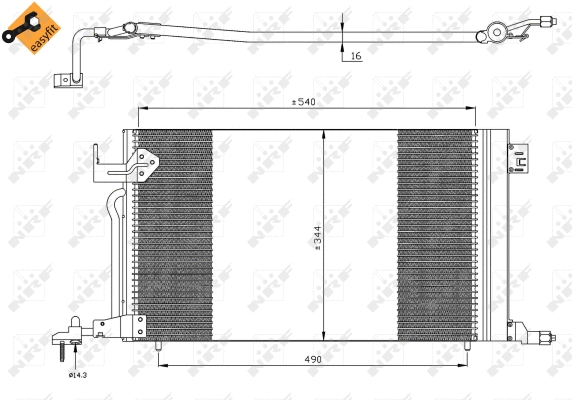 Condenseur, climatisation NRF 35304