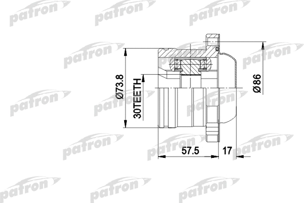 Jeu de joints, arbre de transmission PATRON PCV5002